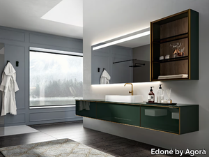 REA 005 - Wall-mounted vanity unit with drawers _ Edoné by Agorà