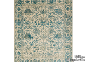 DILARA BLUE GREEN - Handmade rectangular rug in wool ans silk _ Edition Bougainville