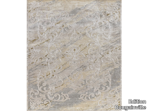 BOYCEAU MARBLE BRASS - Rectangular custom handmade silk rug _ Edition Bougainville