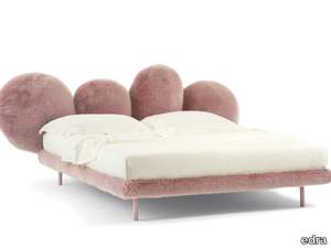 CIPRIA - Fake fur double bed with upholstered headboard _ edra