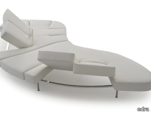 FLAP - Recliner curved leather sofa _ edra