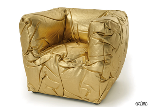 SPONGE - Leather armchair with armrests _ edra