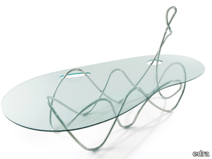 CAPRICCIO - Crystal and stainless steel table _ edra