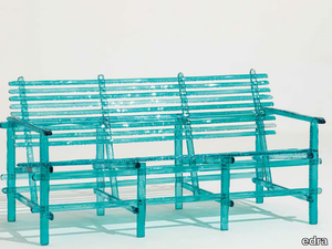 A’MARE - Polycarbonate outdoor bench with back _ edra