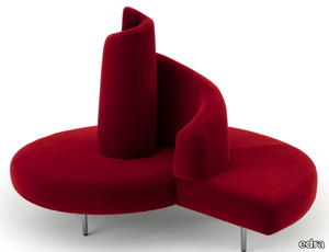 TATLIN - Curved velvet sofa _ edra