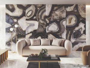 TELE DI MARMO PRECIOUS AGATE BLACK - Indoor/outdoor porcelain stoneware wall/floor tiles with marble effect _ emilgroup