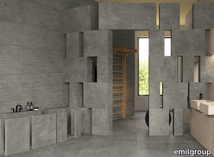 FABRIKA DARK GREY - Porcelain stoneware wall/floor tiles with concrete effect _ emilgroup