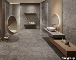 OROS STONE ANTRACITE - Porcelain stoneware wall/floor tiles with stone effect _ emilgroup