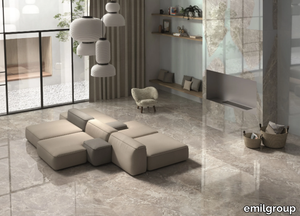 UNIQUE MARBLE MOON GREY - Porcelain stoneware wall/floor tiles with marble effect _ emilgroup