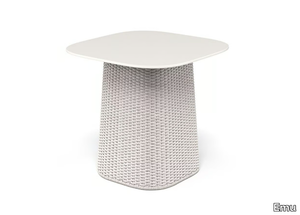 CAROUSEL - Square coffee table in synthetic rope and aluminum top _ Emu