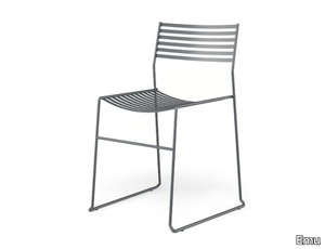 AERO - Stackable sled base steel chair _ Emu