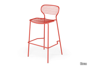 APERO - Steel garden stool with back _ Emu