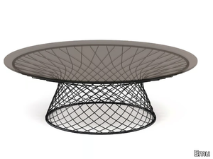 HEAVEN - Round crystal and steel garden side table _ Emu