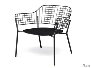 LYZE - Garden stainless steel easy chair with armrests _ Emu