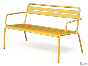 STAR - Steel garden bench with armrests _ Emu