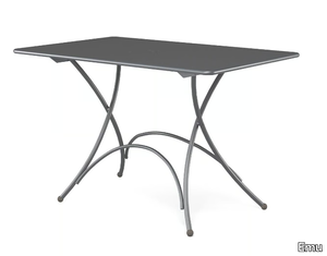 PIGALLE - Folding rectangular steel table _ Emu