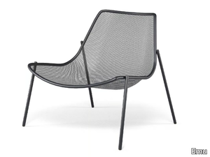 ROUND - Garden steel easy chair _ Emu