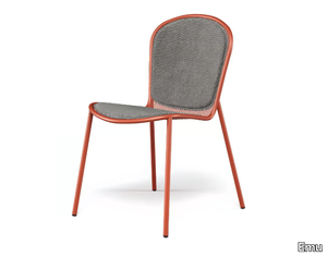 RONDA X - Upholstered fabric and steel garden chair _ Emu