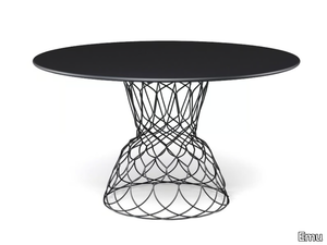 RE-TROUVÉ - Round steel garden table _ Emu