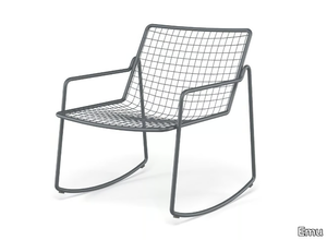 RIO R50 - Rocking steel easy chair with armrests _ Emu