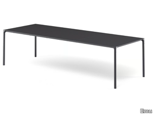 TERRAMARE - Extending rectangular aluminium table _ Emu