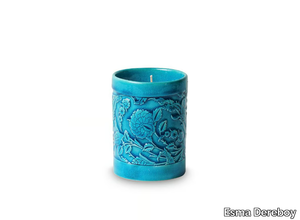 LEVNALEVN BAHAR TURKUAZ LARGE - Ceramic candle holder / candle _ Esma Dereboy