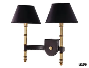 CLUSTER - LED brass and fabric wall lamp with fixed arm _ Estro