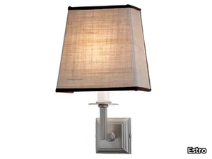 ALISEA - LED brass and fabric wall lamp with fixed arm _ Estro