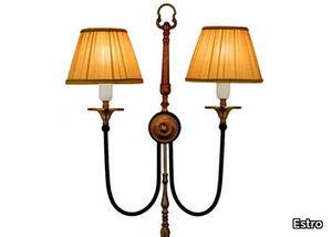 ALKAID - LED brass and fabric wall lamp with fixed arm _ Estro