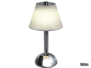 MOON - Rechargeable cordless LED parchment paper and brass table lamp _ Estro