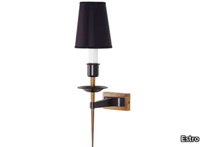 NELLY - LED brass and fabric wall lamp with fixed arm _ Estro