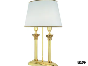 PRINCIPE - LED brass and fabric table lamp _ Estro