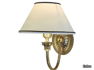 PRINCIPE - LED brass and fabric wall lamp with fixed arm _ Estro