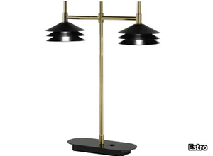 VELIA - LED brass table lamp with fixed arm _ Estro