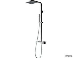 SQUARE - Wall-mounted shower panel with diverter _ Ercos