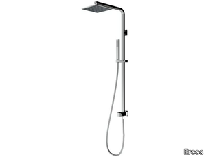 SQUARE - Wall-mounted shower panel with hand shower _ Ercos