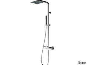 SQUARE - Wall-mounted thermostatic shower panel with diverter _ Ercos