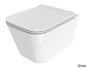 WAVE - Wall-hung rimless ceramic toilet _ Ercos