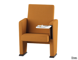 CARMEN - Upholstered fabric training chair with writing tablet _ Ersa