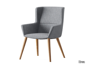 AURA - Fabric reception chair with armrests _ Ersa