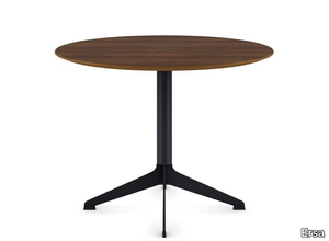 AURA - Round laminate table with 4-star base _ Ersa