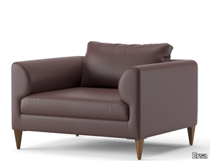 DARK - Leather armchair with armrests _ Ersa