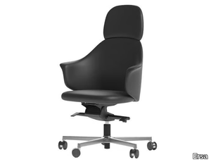 CALYPSO - Swivel leather executive chair with castors _ Ersa