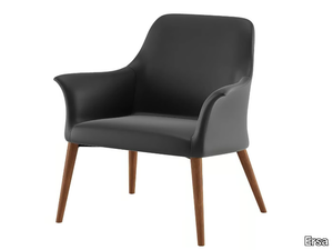 FOLD - Leather easy chair with armrests _ Ersa