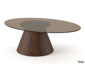 TEAR - Oval glass coffee table _ Ersa