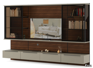 TULUA - Wall-mounted sectional wooden TV wall system _ Ersa
