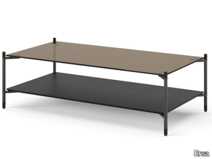 TUBE - Rectangular glass coffee table _ Ersa