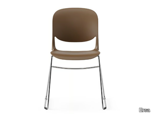 FORESTA - Sled base polypropylene and fabric chair with armrests _ Ersa