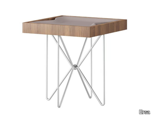 KILIG - Square wood veneer coffee table with tray _ Ersa