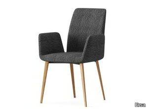 LARMES - Upholstered fabric chair with armrests _ Ersa